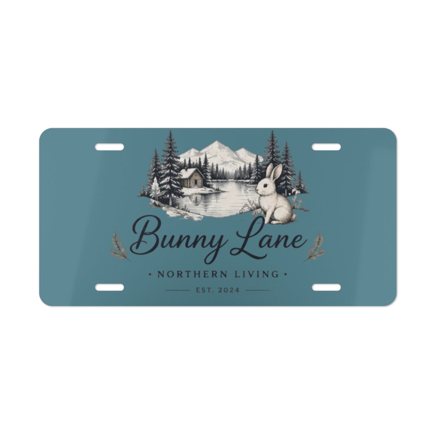 Vanity Plate - 'Bunny Lane' Rustic Cabin License Plate | Northern Living Decorative Front Plate