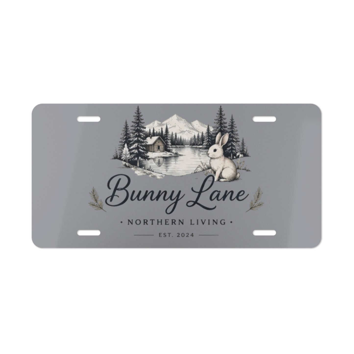 Vanity Plate - 'Bunny Lane' Rustic Cabin License Plate | Northern Living Decorative Front Plate