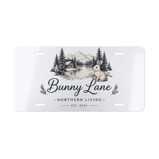 Vanity Plate - 'Bunny Lane' Rustic Cabin License Plate | Northern Living Decorative Front Plate